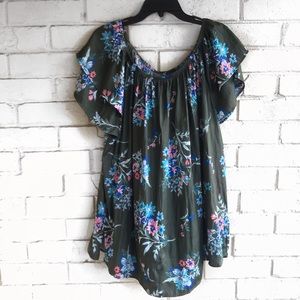 {Terra&Sky} Off-the-Shoulder Boho style shirt